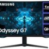 Samsung Odyssey G7 LC27G75TQSPXXU 27" 1000R Curved Gaming Monitor - 240Hz, 1ms, 1440p QHD, Gsync, QLED, HDR600, HDMI, Displayport, USB