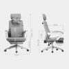 BZLSFHZ Desk Chair, Mordern Comfort Swivel Fabric Home Office Task Chair with Arms and Adjustable Height Suitable for Computer Working and Meetin