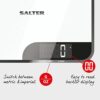 Salter 1064 WHDR Digital Kitchen Scale - 5kg Capacity, Easy Read Display, Add &Weigh/Tare Function, Measure Liquids in ml/fl.oz, Glass Platform F