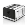 Swan Official Liverpool Football Club 4 Slice Retro Toaster, Red, 1600W, Red Indicator Lights, Defrost and Reheat Settings, Removable Crumb Tray,