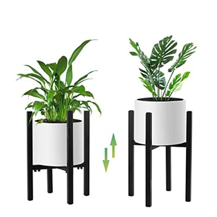 STLOVe® Flower Stand, Indoor Decor Flower Pot Shelf, Black Iron Pot Stand, Planter Holder for Flowerpot, Home Garden Corner Porch, Wedding Garden