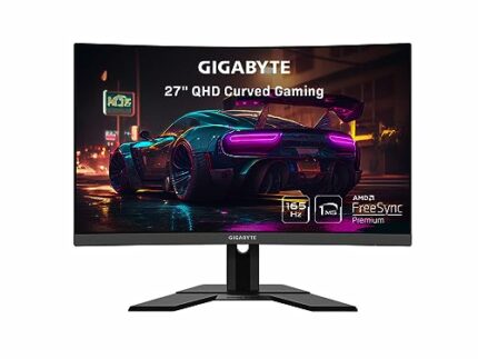 GIGABYTE G27QC A (27" 165Hz 1440P Curved Gaming Monitor, 2560 x 1440 VA 1500R Display, 1ms (MPRT) Response Time, 88% DCI-P3, HDR Ready, 1x Displa