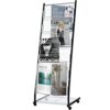 Floor-Standing Magazine Display Stand, Office Files Organizer Magazines Holder, Papers Literature Organization Storage Rack for Home Offices News