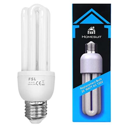 Bug Zapper Light Bulb,Homesuit 20W U Type Bug Zapper Replacement Bulb, Bug Zapper Light 3U20W BL E27 for Original Homesuit 20W