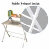 EYHLKM Foldable Laptop Table, 2-Layer Folding Desk for Small Space, Home Corner Desks Simple Computer Desk with Shelf Folding Laptop Table