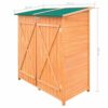 LUKEO Garden Shed Outdoor House with 2 Shelves for Tools and Lawn Mower Storage Space Solid Fir Wood Frame 139x68x160cm