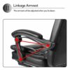 SDFGH Office Executive Massage Chair Adjustable Rotating Lifting PU Leather Computer Gaming Chair Reclining Armchair with Footrest