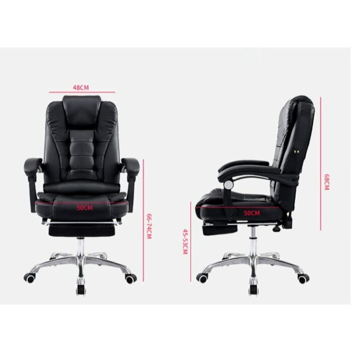 SDFGH Office Chair Multifunction Office Computer Chair Swivel Reclining Boss Chair Household Study Room