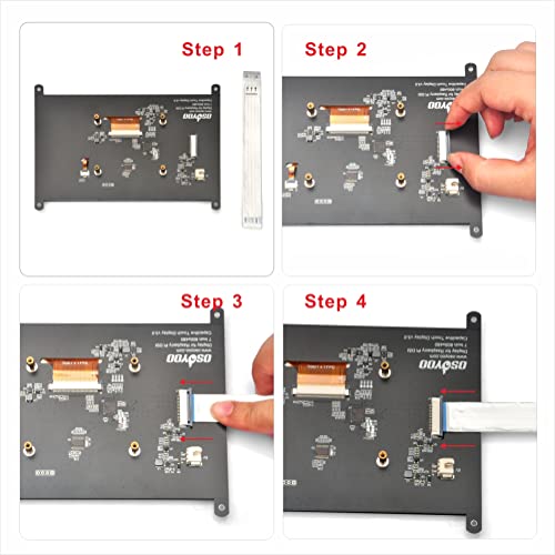 OSOYOO 7 Inch DSI Touch Screen LCD Display 800x480 for Raspberry Pi 4 3 3B+ 2