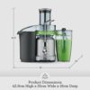 Sage BJE430SIL the Nutri Juicer Cold Fountain Centrifugal Juicer - Silver
