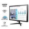 Thinlerain 20" PC Monitor 16:9 1600x900 Kitchen Monitor, LED Monitor Build in Speaker, 5Ms, 60 Hz, VESA Mountable, with VGA HDMI AV BNC USB, for