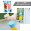 380ml Portable Blender, Mini Blenders Smoothies Shakes Juicer Cup, USB Rechargeable Travel Personal Juicer Mixer for Gym Camping Travel, 2000mAh