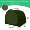 Bike Storage Tent, Outdoor Large Storage Sheds Covers for 4 Bikes, Waterproof Lawn Mower Garden Tools Shed Backyard Storage Tent Shelter