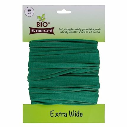 Biostretch Extra Wide Soft Tree Ties and Plant String for Large Garden Plants and Trees - Environmentally Friendly Stretchy and Wide Green Plant