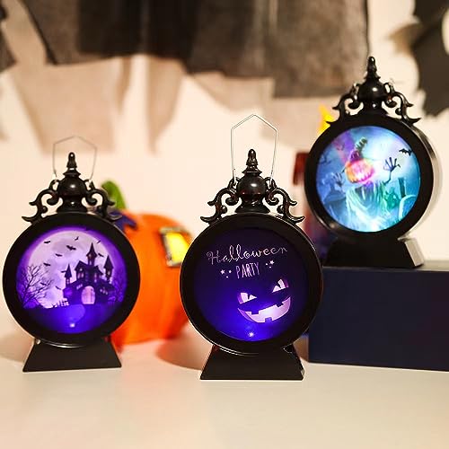 Pumpkin Lantern Lights for Kids Handheld,Lanterns with LED Candle Lights,Halloween Decoration Led Candle Flame,for Christmas, Halloween, Birthday