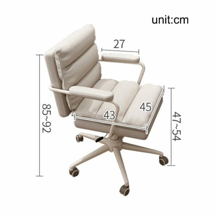 DINGZZ Lifting and Lowering Office Chair Ergonomics Rotate Computer Stool Back Support Simplicity Furniture (Color : D, Size : Light Grey)