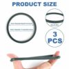 3 Pcs Silicone Replacement Seal Rings, Waterproof Gaskets Compatible with Nutribullet 600W 900W Blender, BPA-Free Durable Rubber Replacement Part