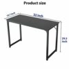 Foxemart Writing Computer Table Modern Sturdy Office Desk 32" PC Laptop Notebook Study Desk for Home Office Workstation, Black