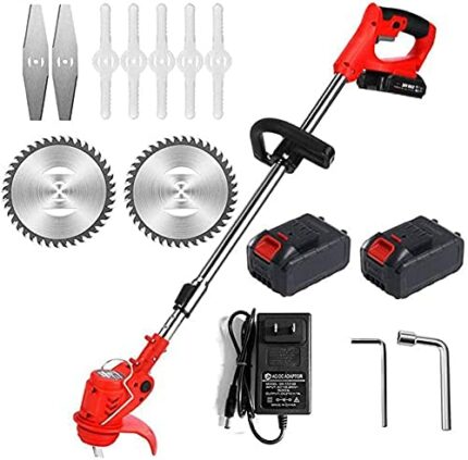 XH&XH UniversalGrassCut Brushcutter Cordless Brushcutter 21V Brushcutter Brushcutter Lawnmower Lawnmower with 3 types of blades, with battery and