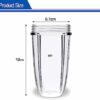32OZ Cups for Compatible with Nutribullet Replacement Parts 600W/900w Blender Juicer Mixer (Pack of 1) by Poweka