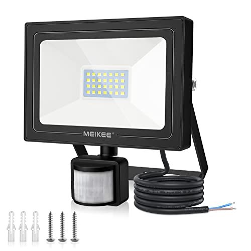 MEIKEE Security Lights with Motion Sensor 35W PIR Light Super Bright 3000 Lumen LED Sensor Flood Lights Outdoor IP66 Waterproof Daylight White Wa