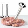 Winfred 3 Pieces Sausage Stuffer Tubes Stainless Steel Grinder Stuffer Tubes for Size 5 Meat Grinder Food Grinder
