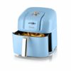 Swan SD10510BLN Retro 6L Manual Air Fryer with Rapid Air Circulation, Adjustable Temperature, 60 Minute Timer, 1800W Retro Blue
