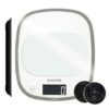 Salter 1050 BKDR Curve Electronic Kitchen Scale, 5 kg Max Capacity, Measures Liquids and Fluids, Add & Weigh, Easy to Read, Baking/Cooking Scale