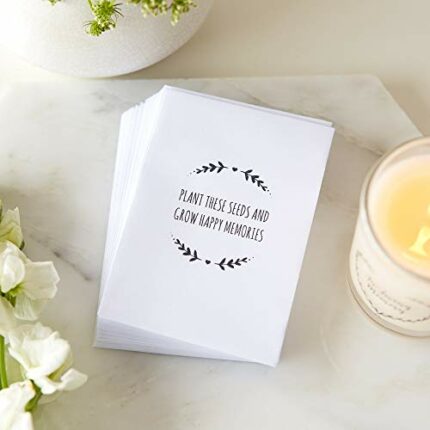 ANGEL & DOVE 25 'Grow Happy Memories' Mini Unfilled Seed Packet Funeral Favour Envelopes (Seeds Not Included)