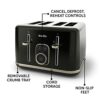 Breville Aura 4 Slice Toaster | Touch Control Panel | Extra High Lift | Variable Width Slots | Shimmer Black [VTR019]