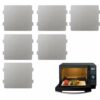 6pcs Microwave Waveguide Cover Mica Slice,Universal Mica Sheet Waveguide Covers,Heat-Resistant Insulating Repairing Accessory Microwave Oven Part