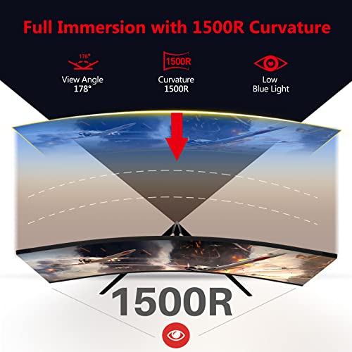 Z-Edge 27 Inch Curved Gaming Monitor 240Hz 1ms MPRT Full HD 16:9 Curved Screen 350cd/m² Brightness, Ultra-Thin Bezel, FreeSync, HDMI 2.0 & Displa