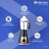 Bajaj Mixer Grinder Indian GX-3701 750W Nutri-Pro Feature 3 Jars Black UK & EU Factory Fitted Plug