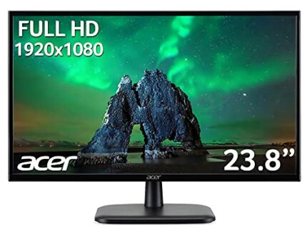 Acer EK240YCbif 23.8 Inch Full HD Monitor (VA Panel, FreeSync, 5ms, HDMI, VGA, Black)