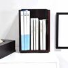NXYJD File Racks Simple Desk Organizer for Office and Home, Desk Tidy Wood Bookshelf, Desktop Bookshelf Counter Top Bookcase for Book