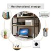 TMUCUNG Computer Desktop Bookcase, 2-Tier Multipurpose Countertop Hutch Display Shelf , Adjustable Wood Rack Organizer for Home Dorm Office Suppl