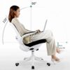 WALNUT Reclining Office Desk Chair | Adjustable High Back Ergonomic Computer Mesh Recliner | White Home Office Chairs with Footrest (Color : A)