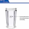 32OZ Cups for Compatible with Nutribullet Replacement Parts 600W/900w Blender Juicer Mixer (Pack of 1) by Poweka