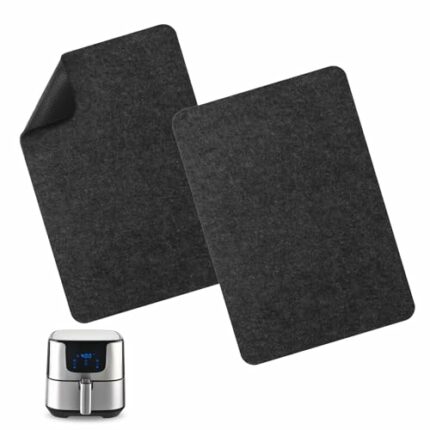 Smilcloud Heat Resistant Mat for Air Fryer, 2 PCS Kitchen Heat Protector Mat Non-Slip Mixer Mover Mats Felt Dish Drying Mat for Ninja Air Fryer,