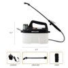 WECLEAN Electric Garden Sprayer, 4L Sprayer with 2.0 Ah Rechargeable Battery Up to 3 Hours Runtime, Pump Sprayer for Garden, Battery Powered Spra