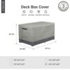 STEECA Patio Deck Box Cover Waterproof Outdoor Rectangular Storage Bench Cover 62L x 30W x 26H inch