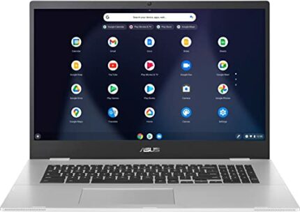 ASUS - 17.3" Chromebook - Intel Celeron N4500-4GB Memory - 32GB eMMC - Transparent Silver