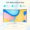 Z-Edge 24 Inch Curved Gaming Monitor, Full HD 1080P LED Monitor, 75Hz Refresh Rate, Eye-Care Technology, 178° Wide Viewing Angle, Built-in Speake