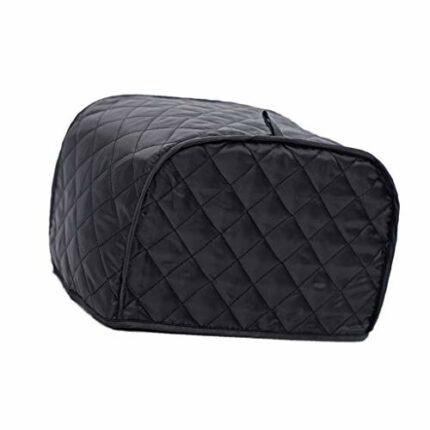 4 Slice Toaster Cover, Toaster Protectors Fingerprint and Greasy Protection Anti-Sputtering and Dustproof Machine Washable Women Gift (Black, 12"