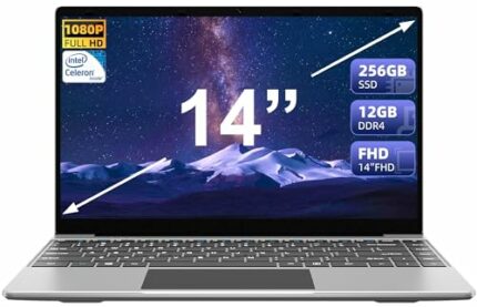 jumper Laptop, 14inch 12GB DDR4 256GB SSD Laptops, Quad-Core Intel Celeron Processor computer, 1080P IPS FHD Display, USB 3.0, Bluetooth 4.0, 2.4