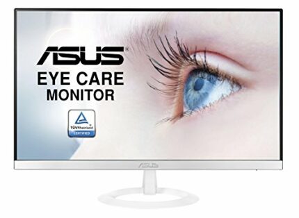 ASUS VZ239HE-W 23 Inch Monitor, FHD (1920x1080), IPS, Ultra-Slim Design, 75Hz HDMI, D-Sub, Flicker free, Low Blue Light, TUV certified, White