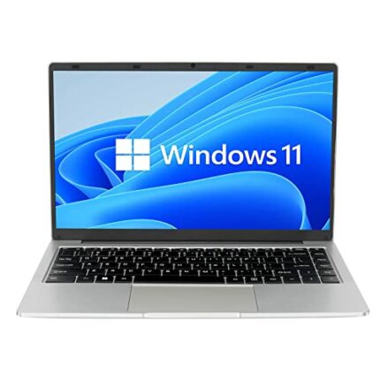 Auusda Laptop 14.1 inch Windows 11 Notebook, Full HD 1920 * 1080 IPS 100% sRGB Display, Intel J4105 Quad-Core, 8GB LPDDR4 and 256GB SSD, USB 3.0,