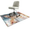 Topotdor Home Office Chair Mat,Abstract Desk Chair Mats for Hardwood Floor,Computer Chair Mat for Rolling Chair Non Slip Washable Floor Protector