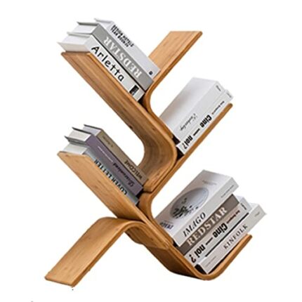 WXJLYZRCXK Bookcases Multi-Layer Tree Bookshelf Free Standing Bookcase Shelves Storage Rack Display Shelf for Bedroom, Home, Office Decoration,3,
