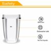 18oz Cup for Compatible with Nutribullet 600W/900w Replacement Parts Blender Juicer Mixer (2 Pack)